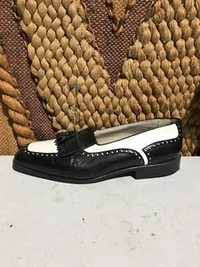 Zapatos elegantes sin cordones Stacy Adams Grimani negros/blancos 24822-702 para hombre 13. - Imagen 1 de 6