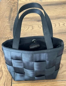 Harvey’s SeatBelt Bag Black Small Tote 8" x 8" 3.5" Magnetic Snap As Is - Picture 1 of 8