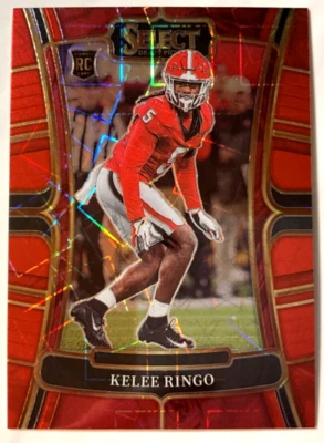 2023 Select Draft Picks Kelee Ringo Red Lazer Georgia Eagles Rookie Card #25 - Image 1 of 2
