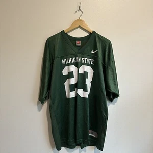 Vintage Nike Team Michigan State Spartans Mesh Football Jersey Size Large #23 - Picture 1 of 7