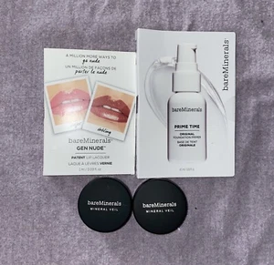 Lote de 4x Bareminerals; Muestra Gen Nude; Muestra Prime Time; 2x Velo Mineral - Imagen 1 de 5