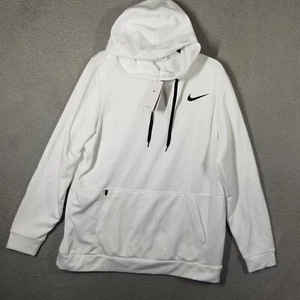 New Nike Therma Men's L Training Pullover Hoodie Sweatshirt CU6214-100 White - Picture 1 of 10