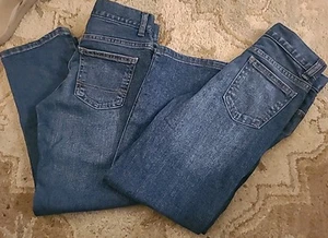 Lot Of 2 Boys Relaxed Denim Blue Jeans Size 7, 8 Adj Waist, Wonder Nation, NWOT - Picture 1 of 5