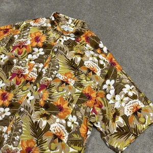 Vintage 90s Guess Shirt Mens XL Georges Marciano Floral Button Up Rayon USA - Picture 1 of 10