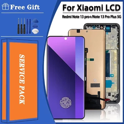 AMOLED Screen For Xiaomi Redmi Note 13 Pro Plus 5G Lcd Display Digital Touch