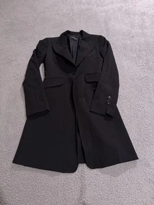 Vintage Bebe Blazer Womens 2 Black Long Sleeve Business Casual Sport Coat Y2K - Picture 1 of 7