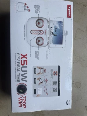 Syma X5UW Wi-Fi FPV 2.4Hgz RC Drone Quadcopter with 720p HD Camera Flight Plan - Image 1 of 4
