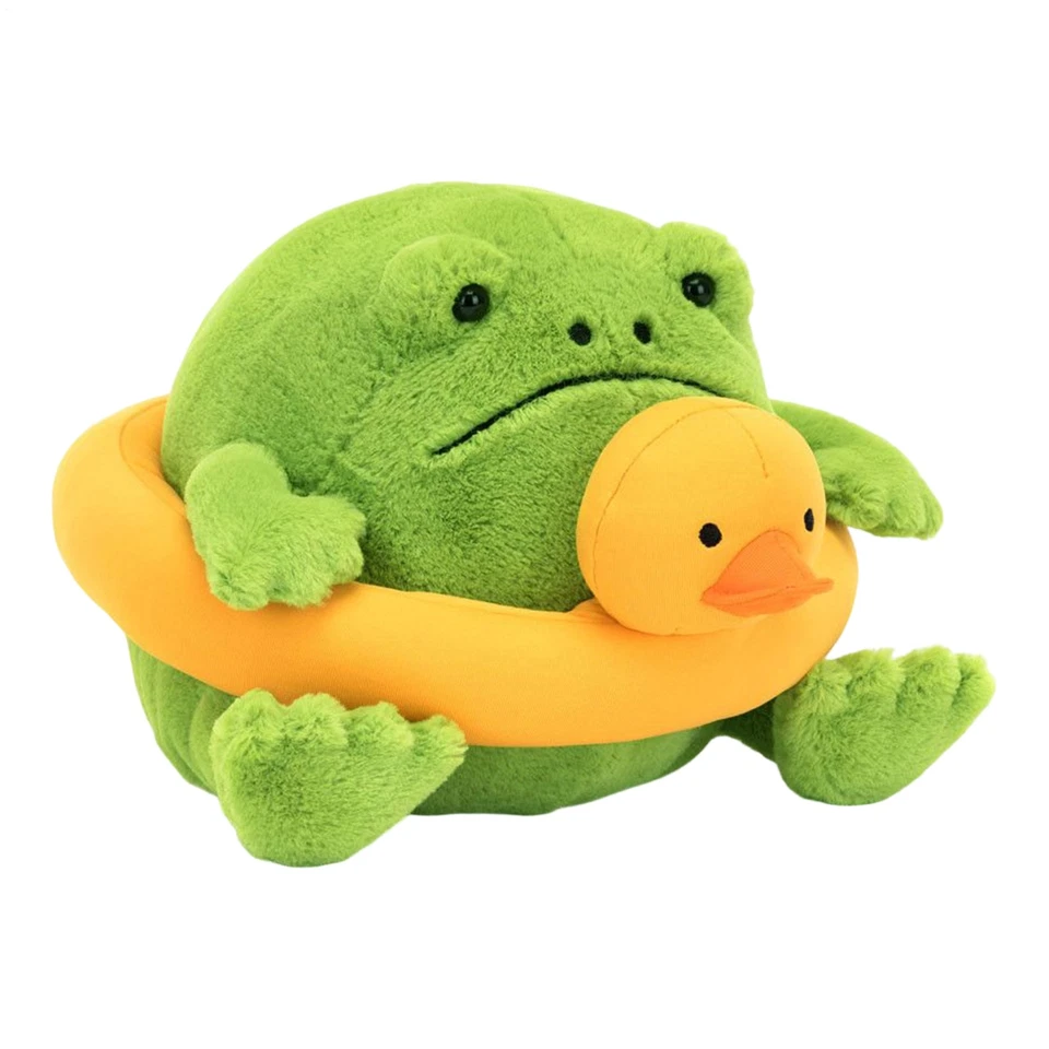 NWTJellycat I Am Ricky Rain Frog In A Rubber Ring Cuddly Animal Plushie Doll - Image 1 of 4