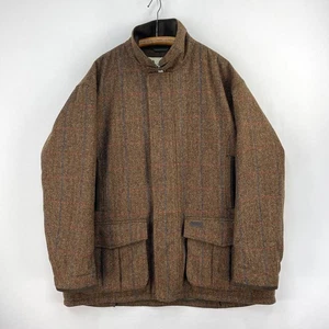 Barbour Penrith Tweed Coat Mens XXL Brown Check Wool Shooting Field Jacket - Picture 1 of 20