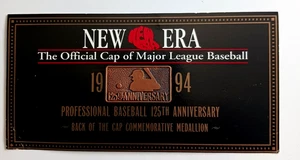1994 MLB Major League Baseball 125TH ANNIVERSARY Bronze Cap Pin - Picture 1 of 4