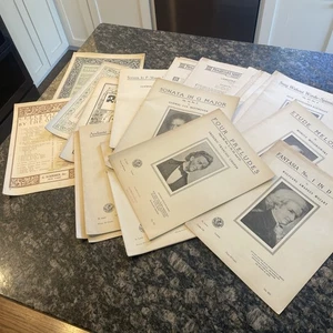 Large Antique Lot Of Various Classical Sheet Music -Art Publication Society - Picture 1 of 14