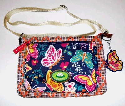 Bolso Bandolera Lily Bloom Woodland Mariposas Cuadros Lydia 9.5 x 7 Foto 1 de 4