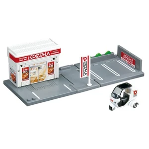 TAKARA TOMY TOMICA WORLD Building Tomica Town Pizza with Tomica - Picture 1 of 9