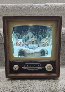 Roman Inc. Retro TV Light & Motion Christmas Music Box, 37457 Works READ - Picture 1 of 6