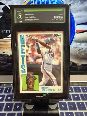 1984 TOPPS BASEBALL #182 DARRYL STRAWBERRY ROOKIE CARD, Degree 7  NM - Image 1 of 2