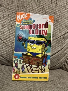 Spongebob Squarepants - ‘SpongeGuard on Duty’ [VHS, 2004] - Rare OOP Sealed - Picture 1 of 6