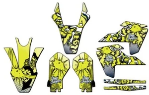 2020-2023 TC 50 ZANY Yellow Senge Graphics Kit Compatible with Husqvarna - Picture 1 of 10