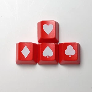 4pcs ABS Red Translucent Keycaps OEM R4 Poker Keycaps Keyboard Accessories - Picture 1 of 5