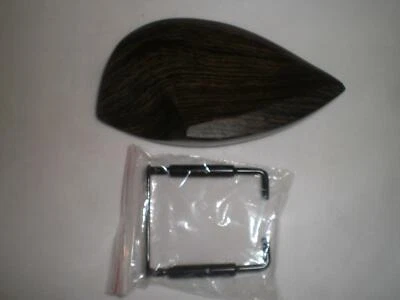 1 PC Quality Ebony Violin Chin Rest 4/4 & Black Chin Rest Clamp 201# - Image 1 of 4