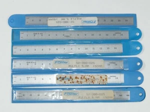 (6) FOWLER 52-380-025 RULFLX 5 MM 150 MM FLEXIBLE RULERS - Picture 1 of 8