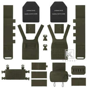 KRYDEX Low Vis Slick Armor MOLLE Plate Carrier Vest Tactical Placard Dump Pouch - Picture 1 of 23