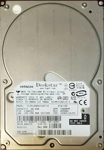 HGST IC35L090AVV207-0 80GB 3.5" IDE/ATA-100 Deskstar 180GXP HD, 13G0223, Refurb - Picture 1 of 2