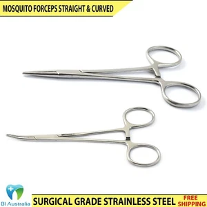 Mosquito Clamp Hemostat Locking Forceps Micro Serrated Tip 2Pcs Forceps New X2 - Bild 1 von 6