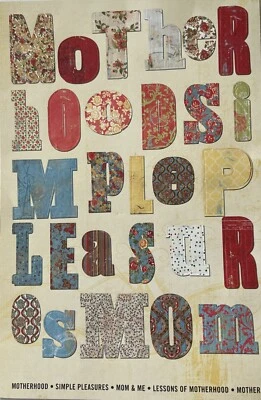 MOTHER MONOGRAM Card Stock Die-Cuts(56pc)daisyd’s•Letter •Word•Card Making•Scrap - Image 1 of 4