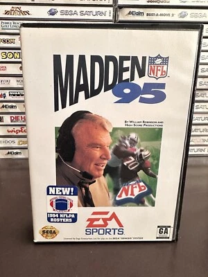 Madden NFL 95 (Sega Genesis, 1994) Complete in Box CIB Tested and Working - Image 1 of 4