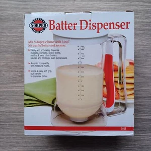 Norpro 4-Cup Batter Dispenser - Clear w/ Measurements - Ready to Ship - Picture 1 of 4