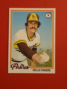 ⚾️ 1978 Topps Baseball #140 Rollie Fingers San Diego Padres HOF - Pitcher