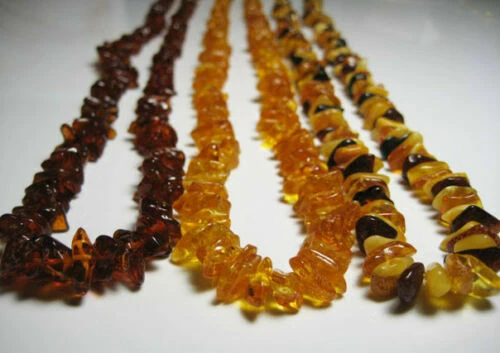 3 - Genuino Hermoso Collar Ámbar Báltico ¡27,5 pulgadas!!! Foto 1 de 1