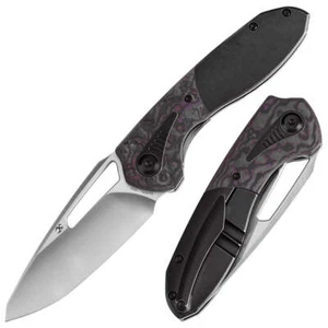 Kansept Thoth 3.43" Satin CPM 20CV Blackwash Purple Haze Carbon Fiber K1075T1 - Picture 1 of 8