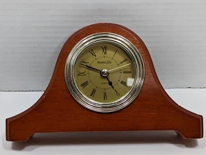 Vintage Michael C. Fina Fifth Avenue Small Wood Mantel/Desk Clock Works - Picture 1 of 7
