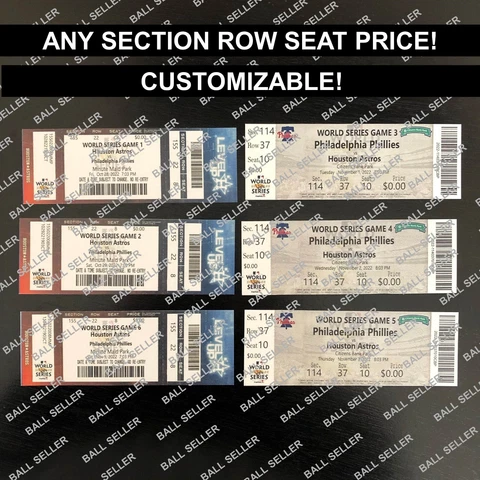 2022 World Series Souvenir Ticket Astros Phillies ANY SECTION ROW SEAT PRICE! Cover