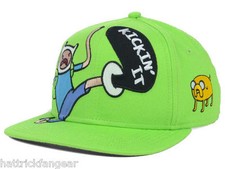 ADVENTURE TIME "KICKIN IT" CHARACTER YOUTH SNAPBACK CAP/HAT - AGES 4 -10
