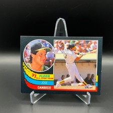 Jose Canseco 1991 Fleer All Star Team 8 Insert Oakland Athletics Baseball MLB 