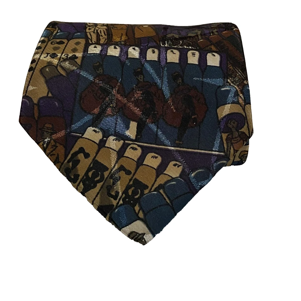 Мужской галстук Nicola Paone 100% шелк Jordan's Casino 55 1/2 дюйма x 3 3/4 дюйма - Изображение 1 из 4