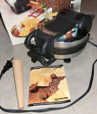 Vitantonio Holiday Pizzelle Chef Maker 1225 Navidad Incluye Moldeador de Cono  Foto 1 de 4