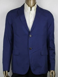 Gucci Men's Blue Cotton/Silk Formal Light Jacket 2 Buttons 46R 368331 4574 - Picture 1 of 9