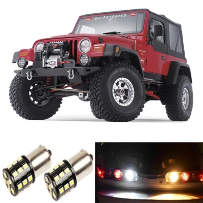 2000LM 白色 1156 LED 反向备用灯泡 适用于 1997 - 2006 年吉普牧马人 TJ — 第 1/4 张图片