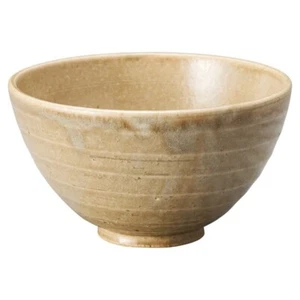 Shigaraki yaki ware Japanese pottery Rice bowl Gohan chawan Olive glaze L Japan - Picture 1 of 2