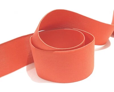 1-7/8英寸48毫米宽濒危西瓜深珊瑚红色弹性带厚1毫米EB82 — 第 1/4 张图片