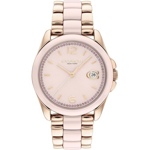 Orologio Coach Donna Greyson Quarzo Quadrante Rosa Bracciale Acciaio Oro Rosa 14504188