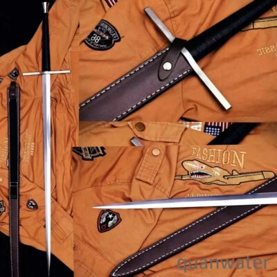 Hoja afilada de acero inoxidable Señor de los anillos espada cuero negro saya  Foto 1 de 4