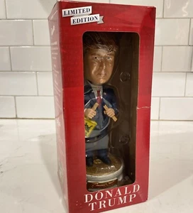 DONALD TRUMP COLLECTIBLE MEMORABILIA RARE LIMITED EDITION BOBBLEHEAD NEW IN BOX - Picture 1 of 19