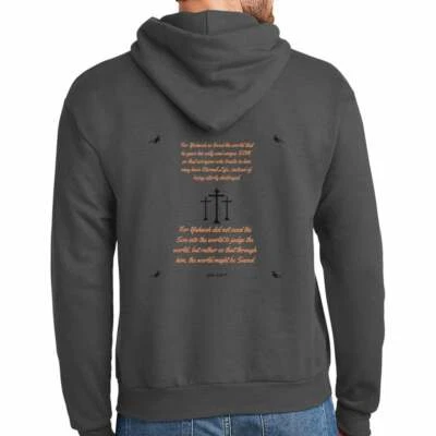 Moletom com capuz John 3:16-17 Hanes (impresso nos EUA) - Imagem 1 de 3