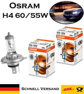 2x Osram H4 60/55W 12V 64193 Scheinwerfer Fernlicht Abblendlicht Ersatz Birne - Bild 1 von 4