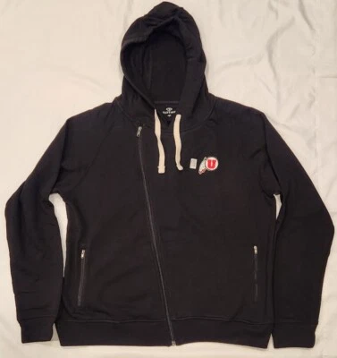 Women's Utah Utes Asymmetrical Full Zip Black Hoodie 2XL Vantage - Image 1 of 3