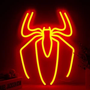 Dimmable Spider Anime Neon Signs, Spiderman Neon Lights,(Red) LED Light Up Si... - Picture 1 of 7